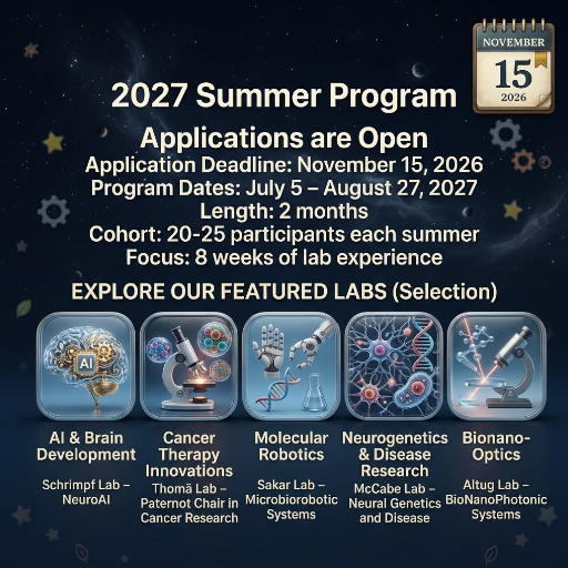 EPFL Summer Research Program 2027: Fully Funded 8 Weeks in Life Sciences